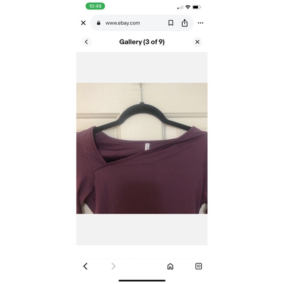REORIA Asymmetrical Neck Bodysuit Women’s Size M Plum Thong Stretchy NWOT - Picture 10 of 12
